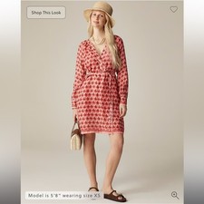 J.Crew Cabana mini dress in block-print ramie XS