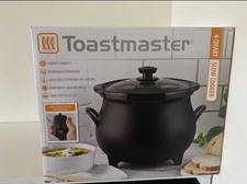 Toastmaster 4 Qt Black Cauldron Slow Cooker Removable Crock Glass Lid Halloween