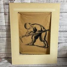 Set of 2 ANTIQUE Japanese Mixed Media Woodblock Prints (SOME DAMAGE)