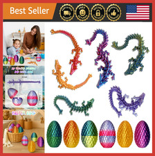 Mini 3D Dragon Eggs Set - Articulated Crystal Dragons Inside, Fidget Toys