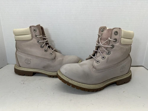 Timberland 6 pollici stivali impermeabili premium pelle bianco sporco 23623 taglia 6M