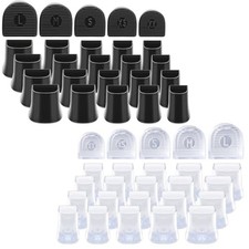40 Pcs High Heel Protectors  5 Sizes Heel caps 20PCSBlack, 20PCSTransparen