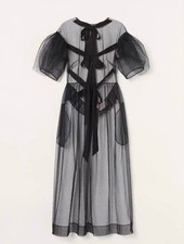 Simone Rocha H&M Ribbon Tulle Dress Black EU3...