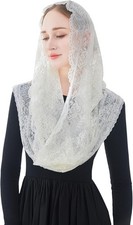 Soft Infinity Catholic Church Veil Lace Chapel Veils Latin Mass Head Covering Sc