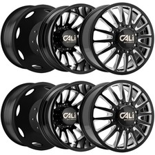Set Of 6 20 Inch Cali Summit Dually-lifted 8x6.5 Blackmilled Wheels Rims Set Of 6 20 Inch Cali Summit Dually-lifted 8x6.5 Blackmilled Wheels Rims
