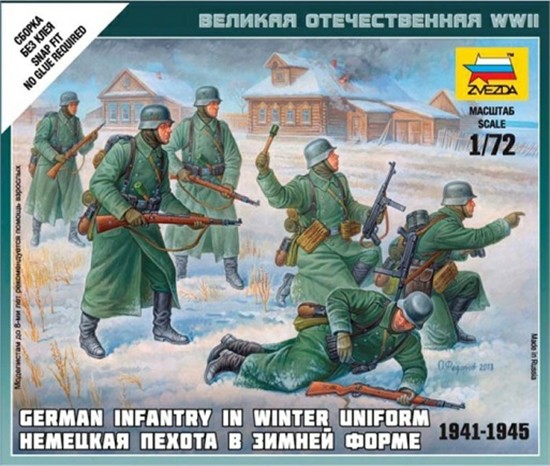 Zvezda 6198 - 1/72 Wargame Addon German Infantry (Winter Uniform) - New