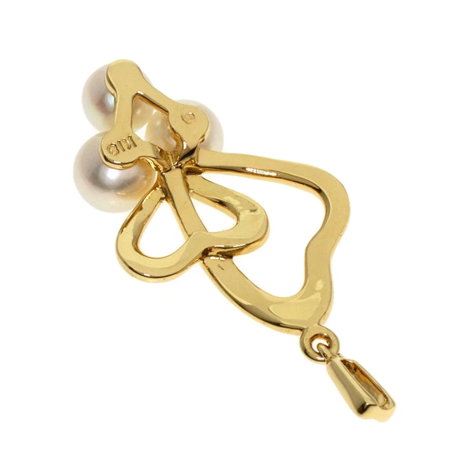 MIKIMOTO Perla Perla Colgante Top K18 Oro Amarillo Damas [Usado] Foto 2 de 4