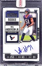 2023 Panini Contenders Will Anderson Jr. Sealed Rookie Ticket Auto Texans