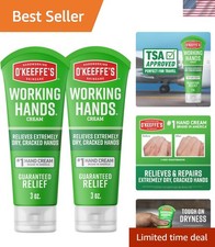 Unscented Hand Cream for Extreme Dryness - 2 Pack 3 oz Tubes, Clinically Proven