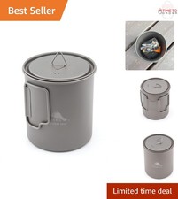 Ultralight Titanium Camping Pot 750ml Waterproof Compact Cooking for Backpacking