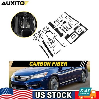 31Pcs Carbon Fiber Instrument Cluster Dash Trim Sticker For Honda Accord 13-17