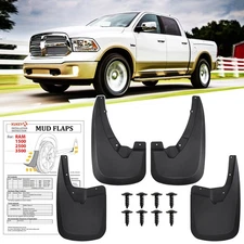 4PCS Splash Guards Mudguards Mud Flaps For Dodge Ram 1500 2500 3500 2009-2018
