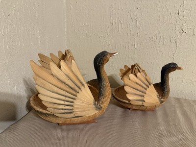 Vintage Wicker Duck Baskets