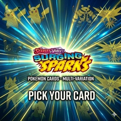 Pokémon Cards Surging Sparks - Pick Your Card - Holo / Reverse Holo / Common -NM