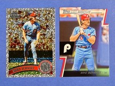 MIKE SCHMIDT 2011 Topps DIAMOND ANNIVERSARY #50 & 2012 Topps A CUT ABOVE #ACA-13