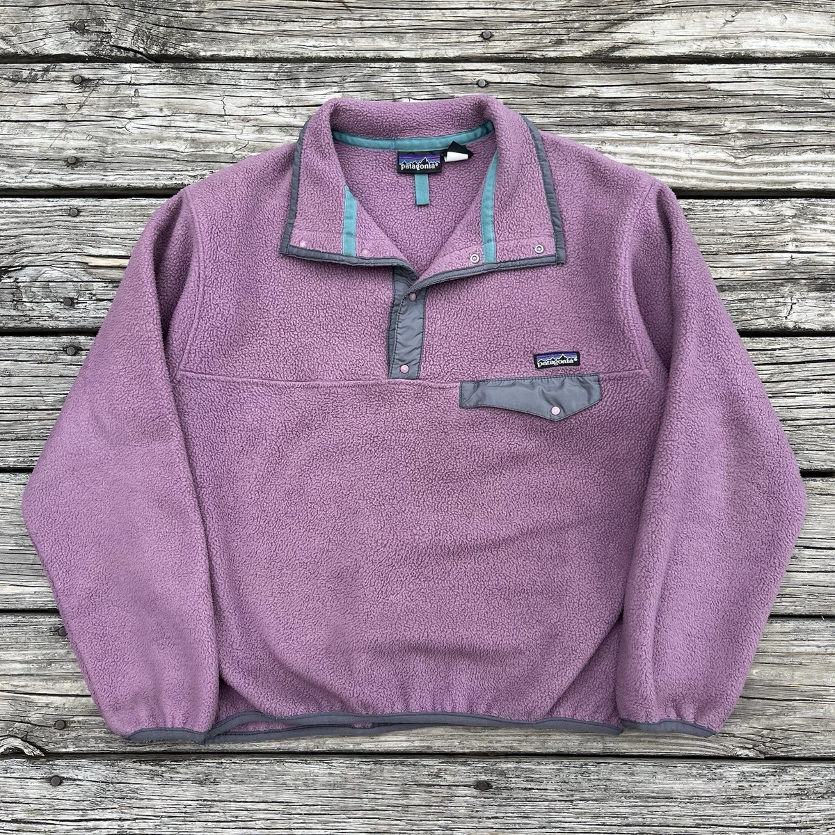 vintage 90's patagonia synchilla pullover snap t fleece in