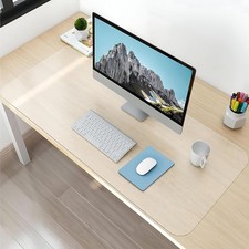 Clear Desk Mat Pad, 35.4"x15.7" Large Transparent Computer Desk Mat Plastic D...