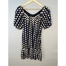 Madewell Off Shoulder Peasant Dress with Embroidered Medallion Flowers Size XS