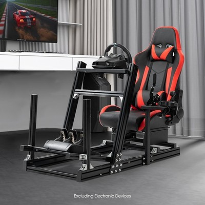 Mokapit Rennsimulator Cockpit Aluminium Mit Schwarzer & Roter Sitz Logitech G920