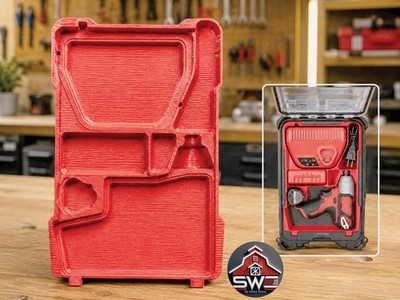 Insert Organizer For Milwaukee Packout 8435  M12 Impact Driver Charger Batteries