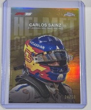 2025 Topps Chrome F1 Carlos Sainz Gold Refractor Helmet HC-7 /50