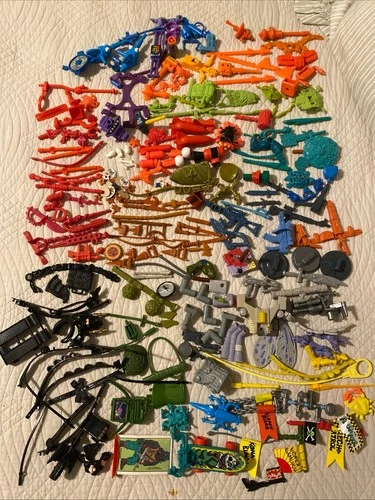 HUGE Vintage Lot TMNT Teenage Mutant Ninja Turtles Accessories Parts