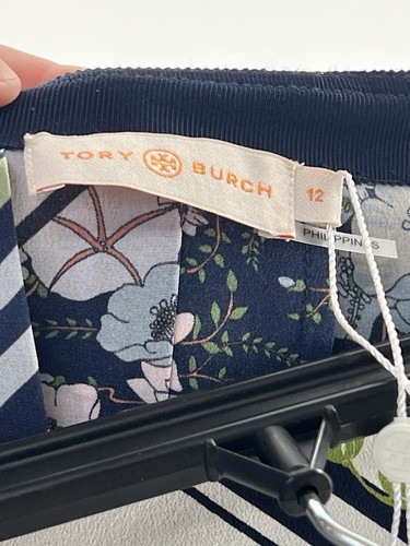 Tory Burch Bedruckter Plissee Patchwork Blumen Rock Gr. 12 Neu - Bild 8 von 8
