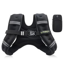 Liveet Weighted Vest, Vest for Women Men, 10lb Weight 10lbs, Black