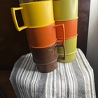 TUPPERWARE STACKING MUGS Set 7 Plastic Vintage Grandmacore Cottage AA — photo 3
