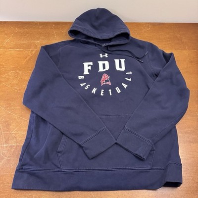 FDU Fairleigh Dickinson Hoodie Mens Extra Large Blue Pullover Player Issued