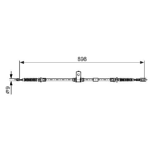 Handbremsseil Hinten Links FüR Nissan NT400 F24M 2.5 14 Bis 16 Bosch Teil ZD30-image