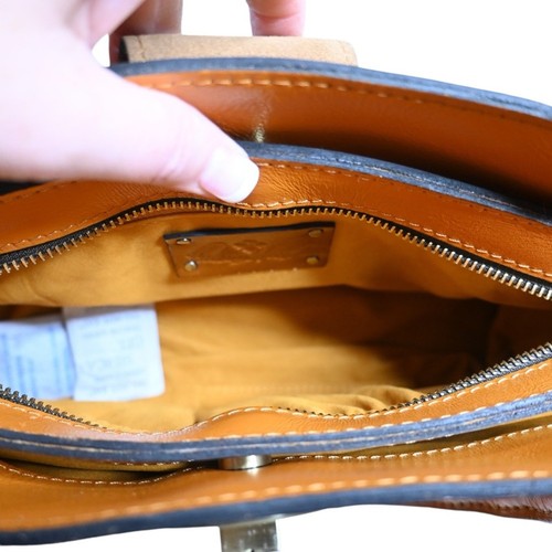 Patricia Nash Cut Out Collection Rosina Artisan Sun Yellow Leather Handbag NEW - Bild 7 von 11