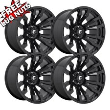 Set-4 Fuel D675 Blitz 22x10 6x139.7 Gloss Black -18mm Wheels Rims 22 Inch