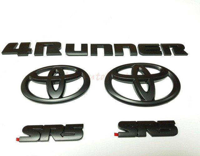 2pcs Overlay Matte Black Sr5 Emblem Badge for 2010-2020 Toyota 4runner ...