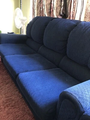 5 Seater Royal Blue Colour Sofa Set With Recliner 190 Sofas Gumtree Australia Greater Dandenong Dandenong North 1242558846