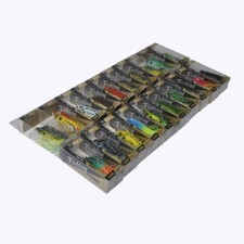 20Pcs Topwater Hollow Body Rubber Frog Fishing Lures 6cm/2.3'' With Retail Box