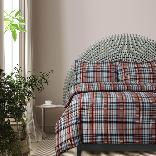 Cotton Flannel King Duvet Cover Set, Oversized, Wrinkle Resistant, Soft Touch, I