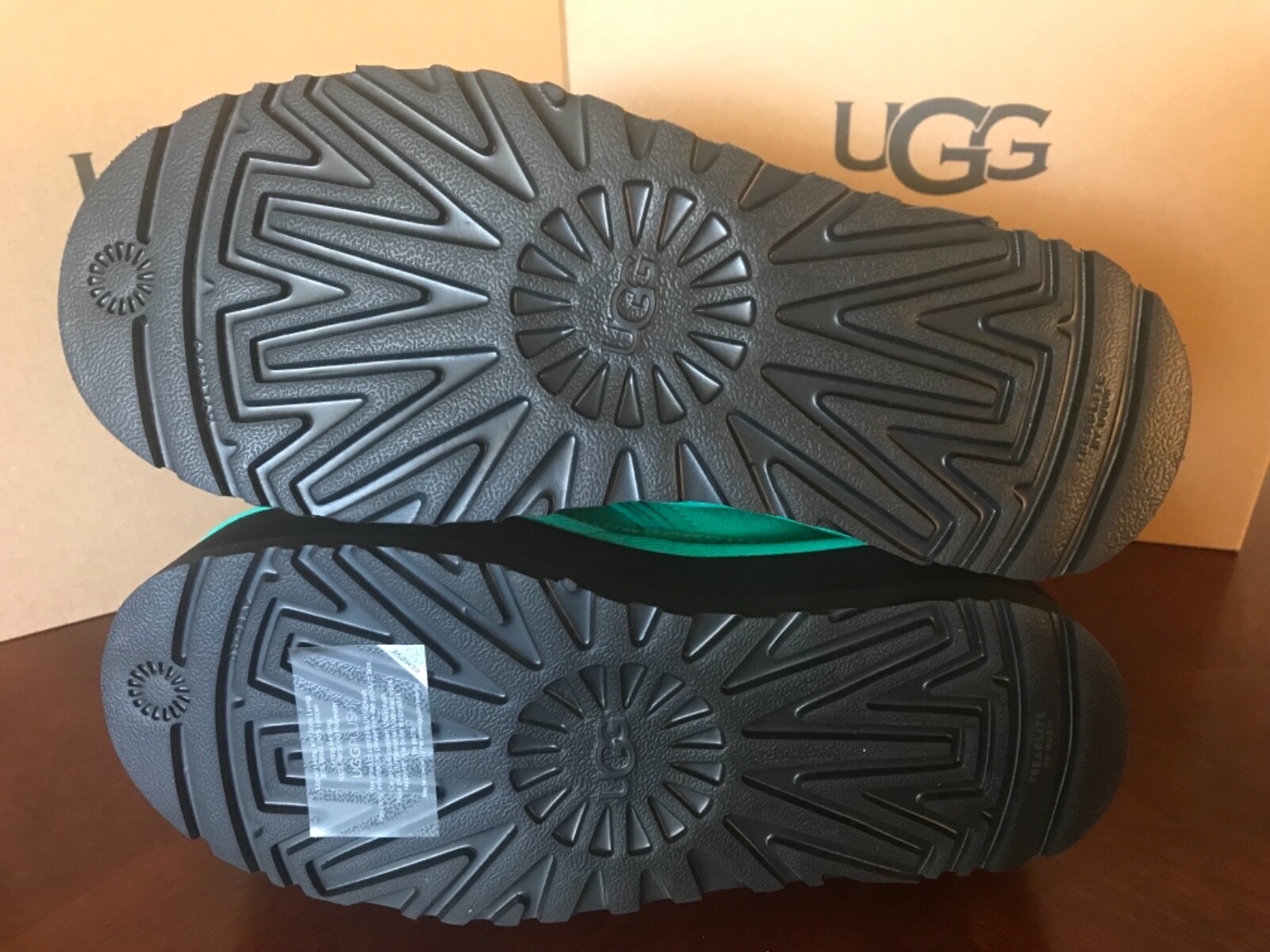 UGG Women's Neumel Double-Strap Platform Booties NWOB Size 7 EMERALD GREEN  image 8
