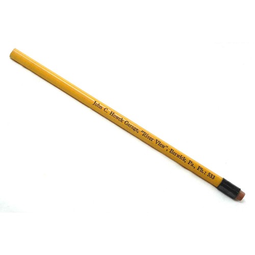 Berwick Mechanic Garage, Mid-Century Pencil John Howck Garage Advertising Pencil