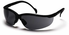 Pyramex Venture 2 Safety Glasses with Black Frame and Gray Lens NEW