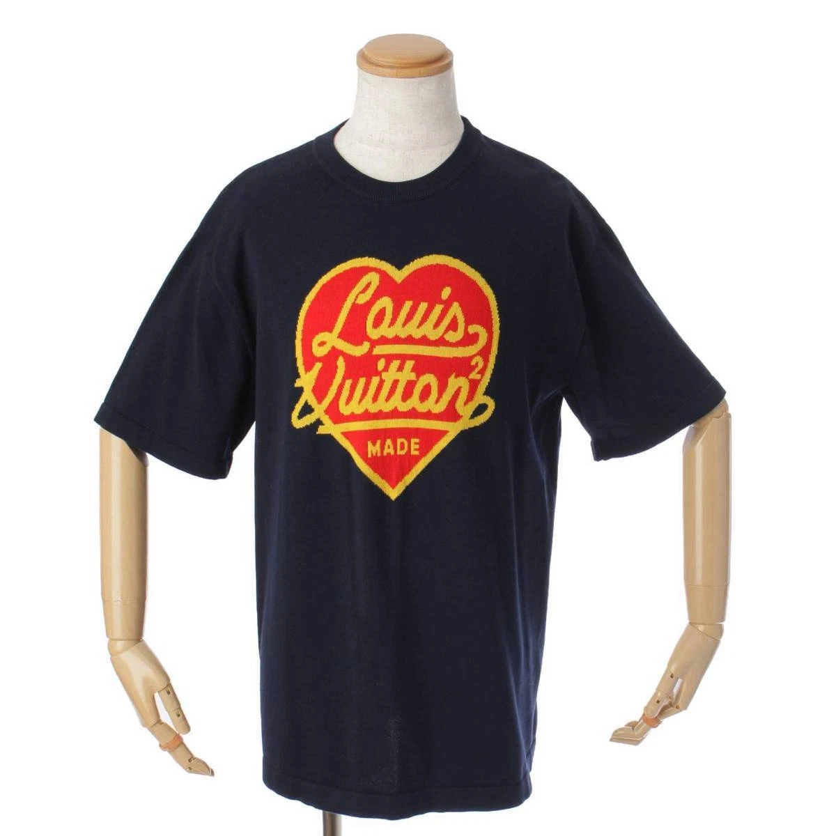 Louis Vuitton Navy Nigo Heart Intarsia TShirt Savonches #36 Louis Vuitton Navy Nigo Heart Intarsia TShirt Savonches