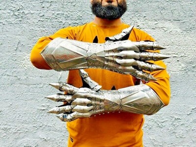 Medieval Nazgul Etching Gloves Set Medieval Knight Gothic Gauntlet Gloves Pair