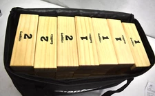 Giantville Tumbling Timber Toy Yard Game Premium Pine Wood Life-Size Block Tower