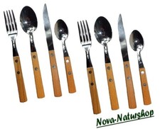 Holz  Besteck , Besteck mit Holzgriff Set - 8 Teile , Bayerisches Besteck Set