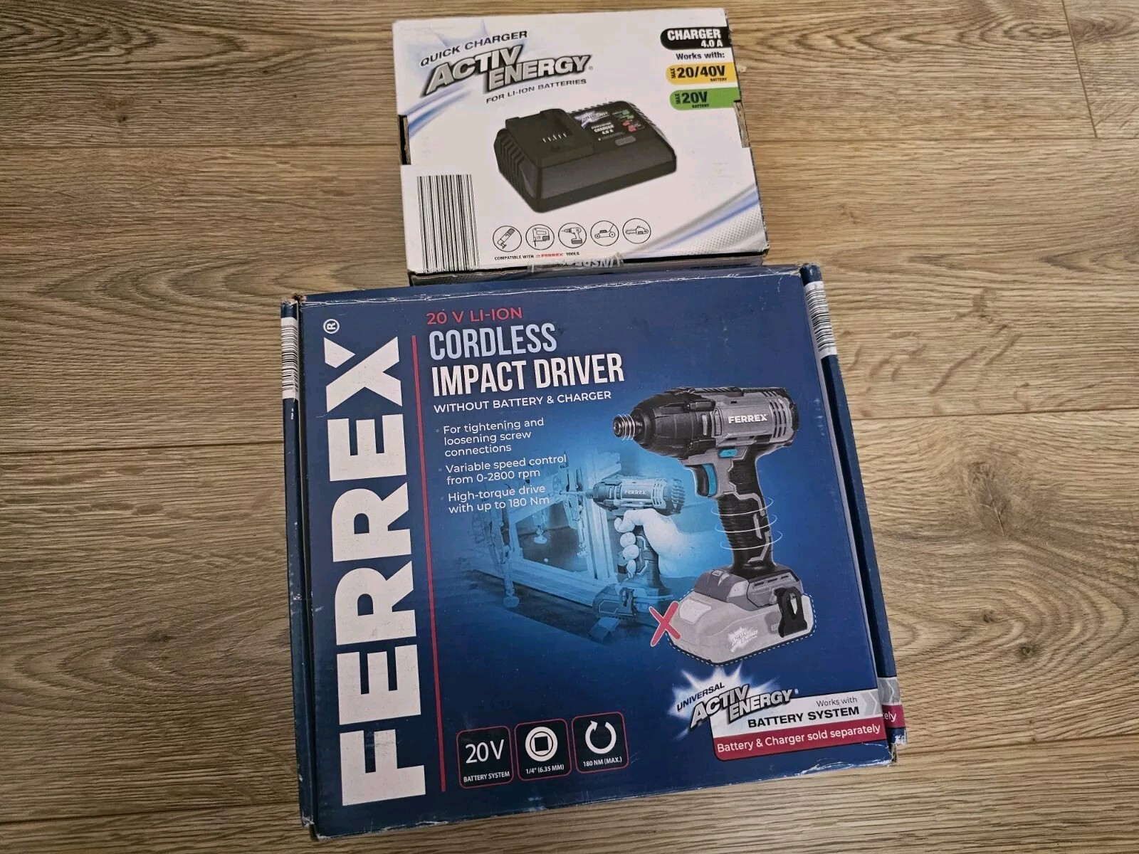 Ferrex 20V Cordless Impact Hammer Drill Driver 13mm 2Ah Battery And