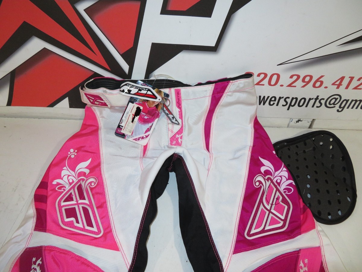 Fly Racing New 805 Motocross Pants Pink White Sz 7/8 Girl Kinetic 