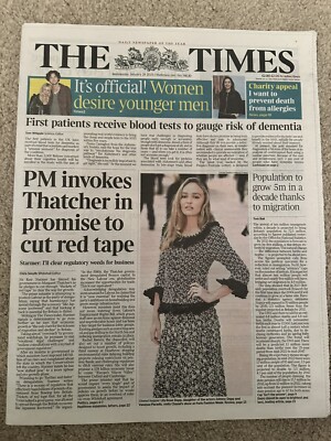 The Times 29th January 2025 29/1/25 Lily-Rose Depp & UK Population Growth