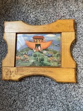 Noahs Ark Animals 1 Kids Room Religious Wall Picture Wood Framed Art Print