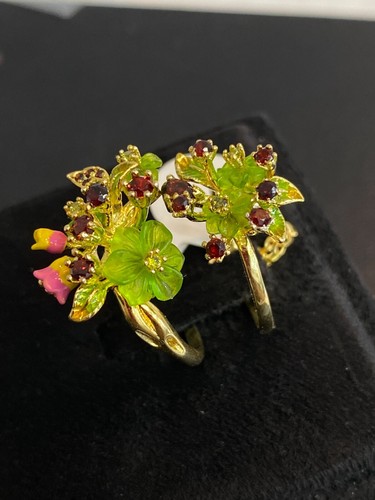 NATURAL GARNET GARNET STERLING SILVER 925 RING - 第 4/8 張圖片
