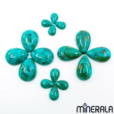 NATURAL PRESSED TURQUOISE LOOSE GEMSTONE PEAR CABOCHON 3x5mm-15x20mm WP00081